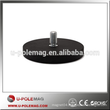 Rubber Coated Pot Magnet With Screw